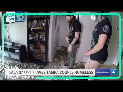 Couple left homeless, rebuilding after 2-alarm fire in Tampa