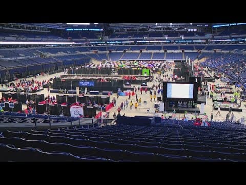 Robotics championship held at Lucas Oil Stadium