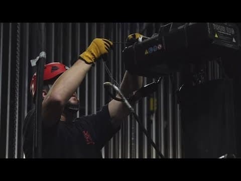 While You Are Sleeping: Crews set up Tennessee Theatre stage