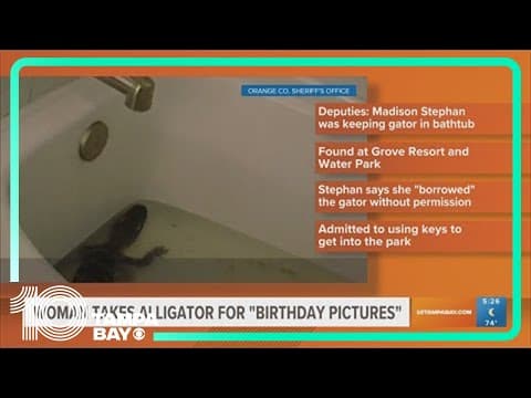 Former park employee took gator home for "birthday pictures", Orange County sheriff says