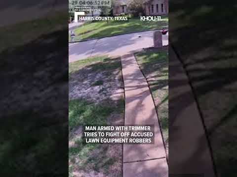 Man armed with weed eater tries to fight off accused lawn equipment robbers