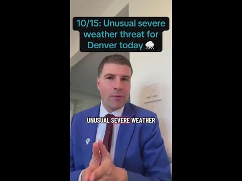 Unusual severe weather threat for  Denver on Wednesday