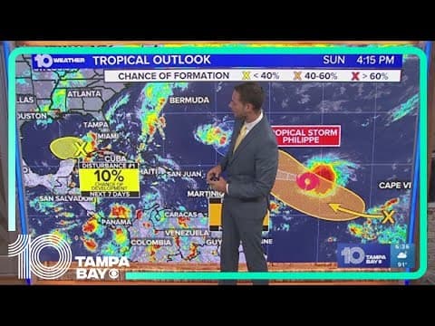 Tracking the Tropics: Little change in strength expected for Tropical Storm Philippe over next 3 day