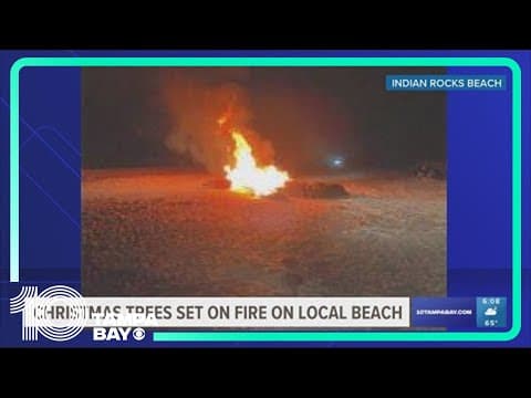 Multiple Christmas trees set on fire on Indian Rocks Beach; investigation underway