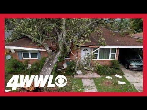 Dramatic drone footage captures aftermath of destructive Slidell tornado