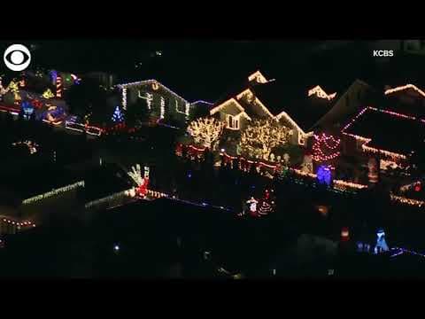 'Candy Cane Lane' in California decked out in holiday lights