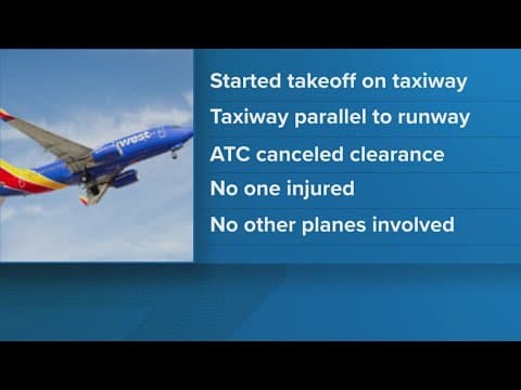 Southwest flight forced to stop suddenly during takeoff after pilot misidentified runway