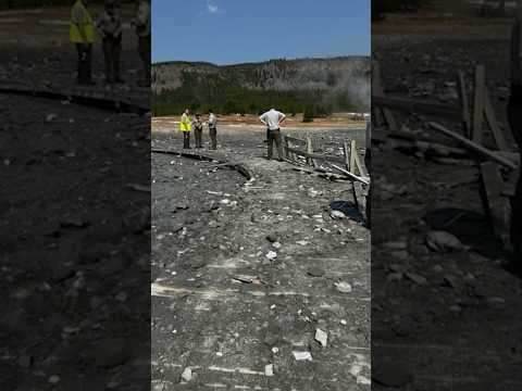 Hydrothermal geyser explodes at Yellowstone National Park