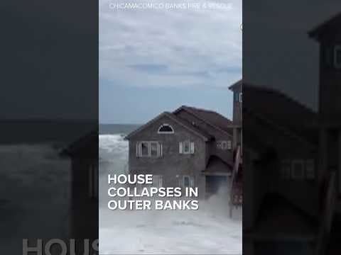 Another home collapses as a beach in the Outer Banks erodes