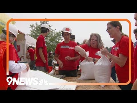 Volunteers build hundreds of sandbags for Alexander Mountain Fire survivors