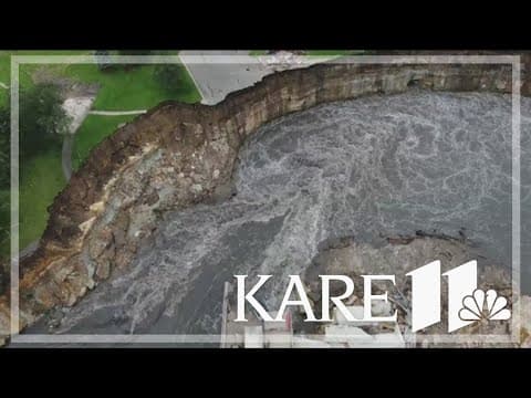 Gov. Tim Walz surveys damage at Rapidan Dam
