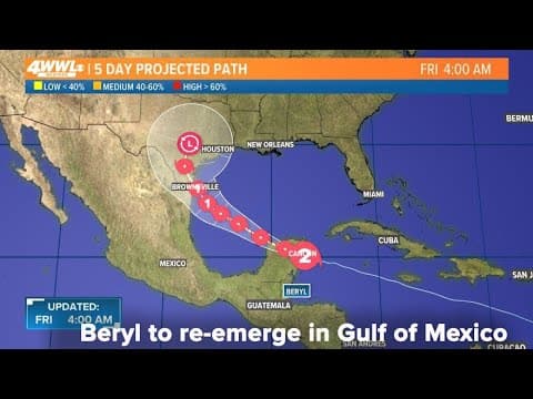 Hurricane Beryl expected to impact southern Texas