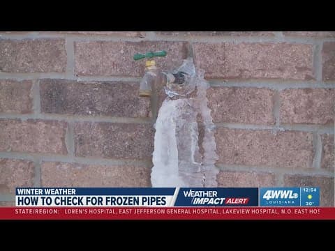 How to check for frozen pipes