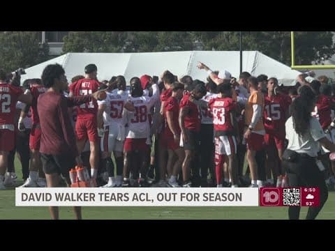 Buccaneers rookie linebacker David Walker out with a torn ACL