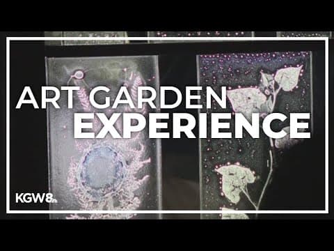 Portland Japanese Garden plants encased in glass