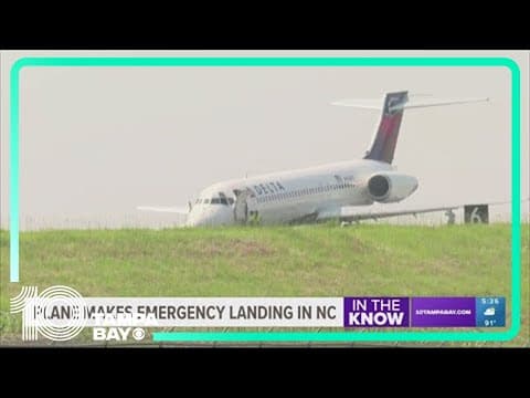 Delta pilot safely lands jet without nose gear at Charlotte airport