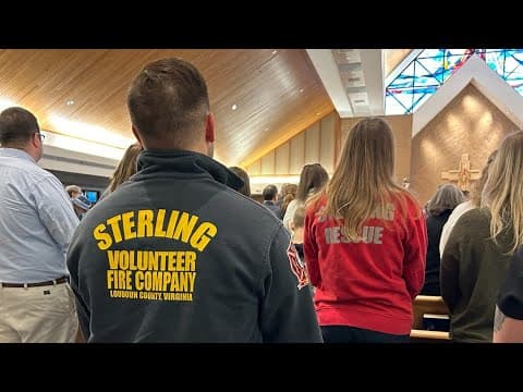 Firefighters, community join local mass to pray for Sterling community