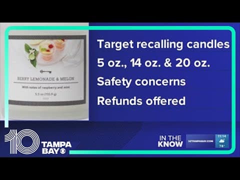 Target recalls 5 million candles that can cause cuts, burns