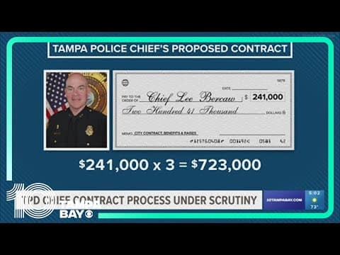 Tampa Bay Police Chief Lee Bercaw's contract is under scrutiny