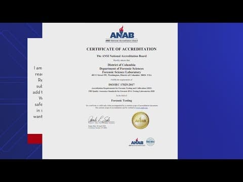 DC crime lab regains ANAB accreditation, Mayor Bowser says