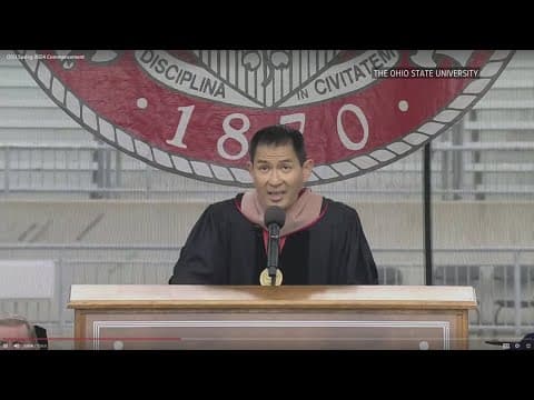 Ohio State commencement speaker addresses criticism of his unconventional address