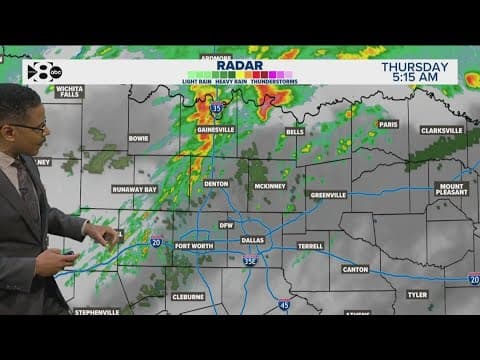 DFW Weather: Latest Thursday morning storms forecast