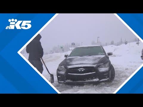 Heavy snow, freezing rain caused problems on Washington mountain passes Tuesday