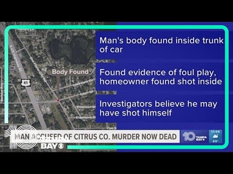 Thanksgiving Day murder suspect in Citrus County dead after shooting himself