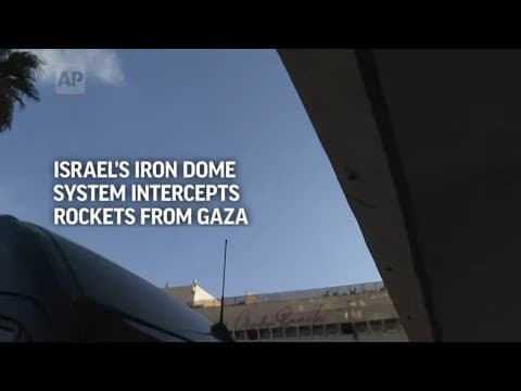 Israel's Iron Dome intercepts rockets fired during heavy barrage from Gaza Strip