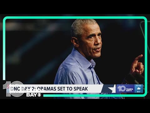 Former President Obama to speak at night 2 of DNC