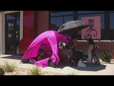 Superfan camped out ahead of Raising Cane's Rancho San Diego grand opening