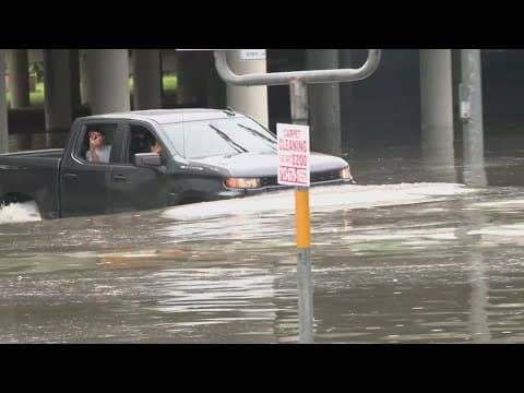Heavy rain across Houston leads to street flooding, strands drivers