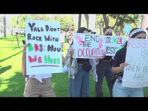 Roughly 100 Pro-Palestinian protestors hit San Diego streets