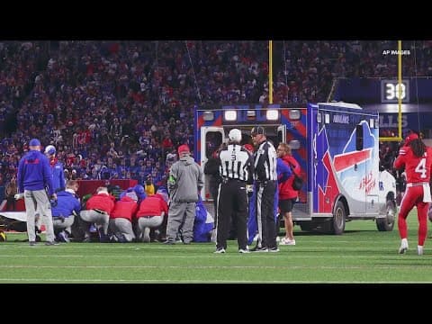 Buffalo Bills RB Damien Harris taken off field in ambulance