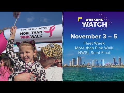 Weekend Watch November 3 - 5 | Things to do in San Diego