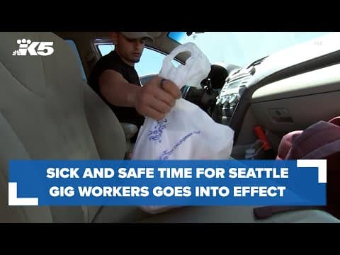 Food delivery app-based workers' paid sick, safe time goes into effect in Seattle