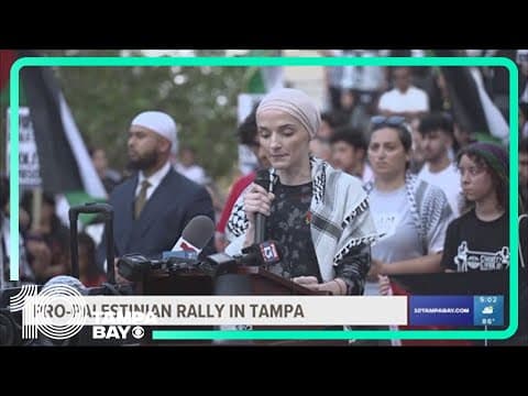 Hundreds gather in downtown Tampa for Pro-Palestinian rally