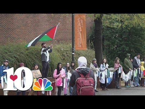 UTK students rally in support of Palestine and to raise awareness of campus safety concerns