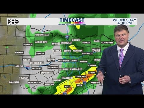 DFW Weather: Cloudy Monday followed by possible storms Tuesday and Wednesday