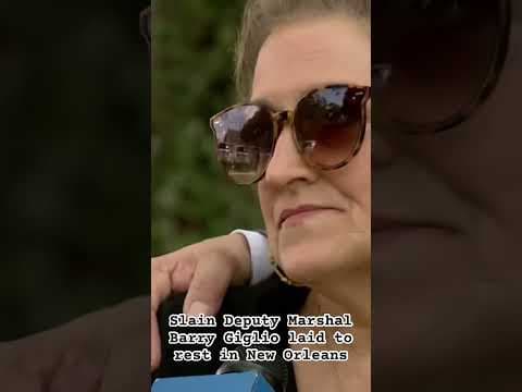 Bagpipes blared as Ville Platte Deputy Marshal Barry Giglio was made to rest at Lake Lawn Cemetery.