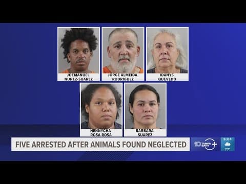 5 arrested after deputies get 911 call about starving horses, goats