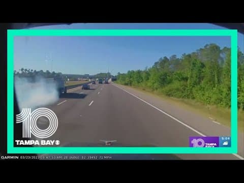 Florida troopers search for road rage driver who caused dump truck, tractor-trailers to crash