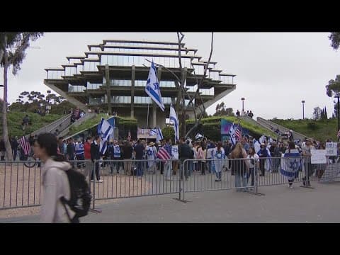 Tension builds during dueling rallies at UCSD