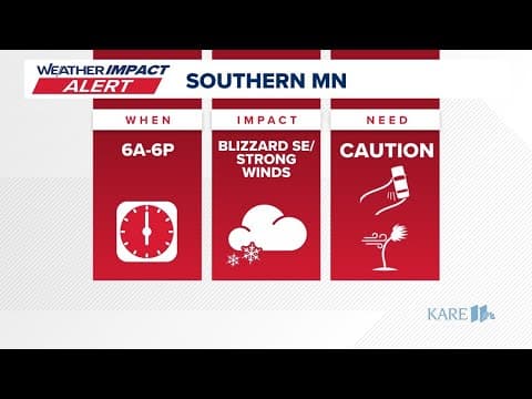WATCH LIVE: Heavy snow expected in southern MN