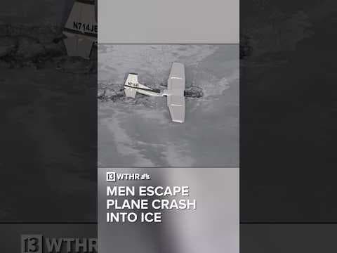 Men escape plane crash into ice