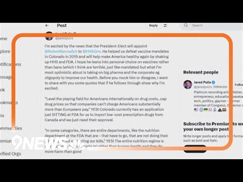 Gov. Jared Polis supports RFK Jr. for health secretary