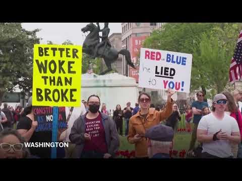 Anti-Trump protesters turn out for rallies in New York, Washington and other cities across country