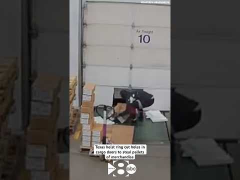 Texas heist ring cut holes in cargo doors to steal pallets of merchandise, according to Grapevine PD