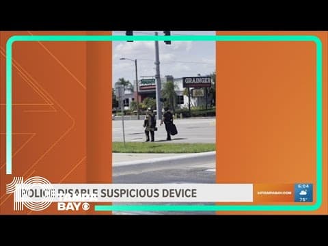Video: Tampa bomb disposal team disables suspicious device