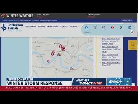 Jefferson Parish officials are asking residents to conserve water